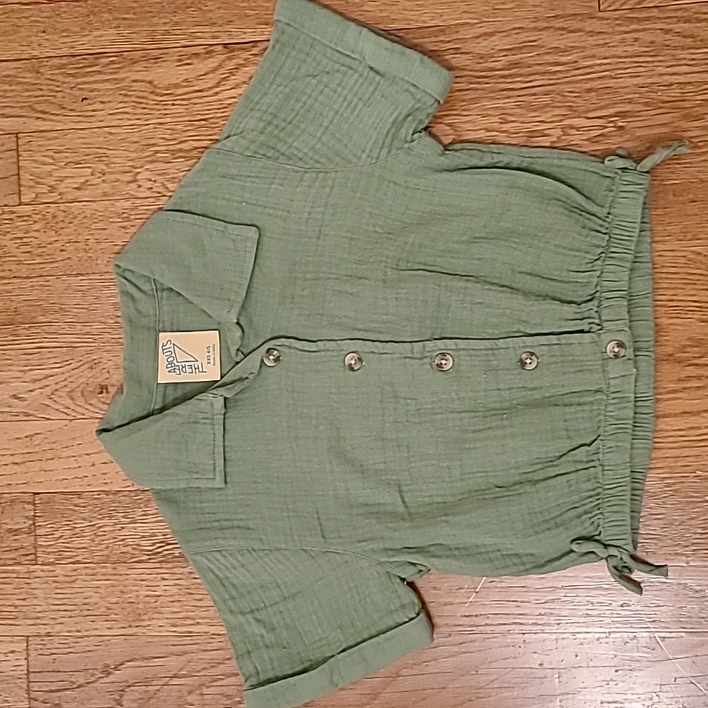 THEREABOUTS GIRLS GREEN SHORT SLEEVE TOP SIZE XXS 4/5